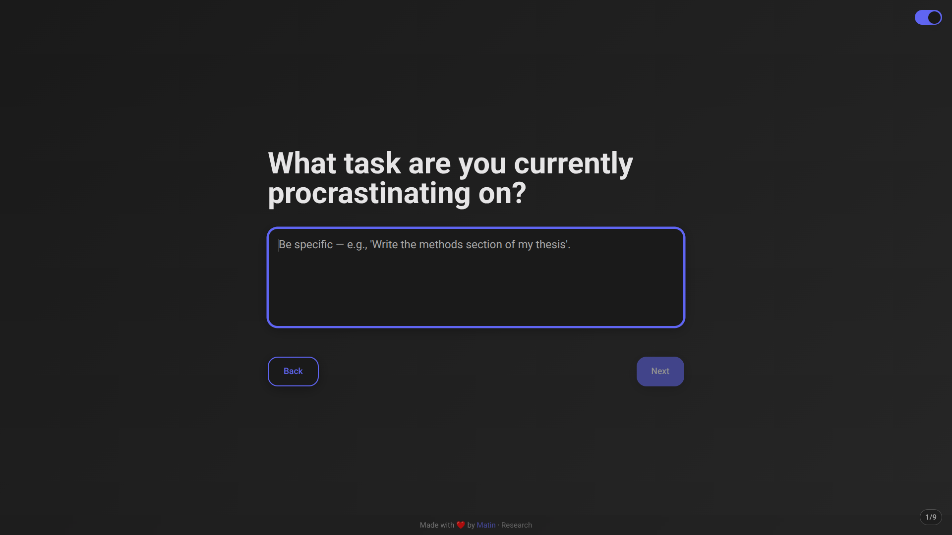 Unstuck app interface